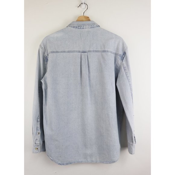 NWT ROLLA'S Slouch Denim Shirt in Bleach Blue XS - Picture 6 of 8